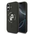 iPhone 17 Karl Lagerfeld Karl and Choupette MagSafe Cover i flydende silikone