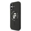 iPhone 17 Karl Lagerfeld Karl and Choupette MagSafe Cover i flydende silikone