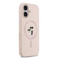 iPhone 17 Karl Lagerfeld Karl and Choupette MagSafe Cover i flydende silikone - Pink