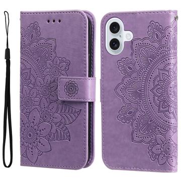 iPhone 17 Mandala Series Etui med Pung - Lilla
