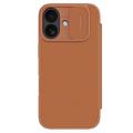 iPhone 17 Nillkin Qin Pro Flip Cover - Brun
