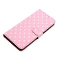 iPhone 17 Pung Etui med Prikket Mønster - Pink