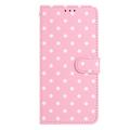 iPhone 17 Pung Etui med Prikket Mønster - Pink