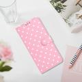 iPhone 17 Pung Etui med Prikket Mønster - Pink