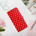 iPhone 17 Pung Etui med Prikket Mønster - Rød