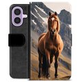 iPhone 17 Premium Flip Cover med Pung - Hest
