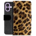 iPhone 17 Premium Flip Cover med Pung - Leopard