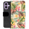 iPhone 17 Premium Flip Cover med Pung - Lyserøde Blomster