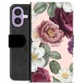 iPhone 17 Premium Flip Cover med Pung - Romantiske Blomster