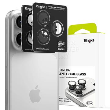 iPhone 17 Pro/17 Pro Max Ringke Kamera Linse Hærdet Glas Beskytter - 2 Stk. - Sort