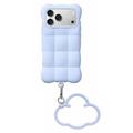 iPhone 17 Pro/18 Pro Cloud Puffer-silikone cover - babyblå