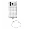 iPhone 17 Pro/18 Pro Cloud Puffer-silikone cover - hvid