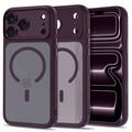 iPhone 17 Pro/18 Pro Tech-Protect MagPeak MagSafe CC cover – mat mørk kirsebær