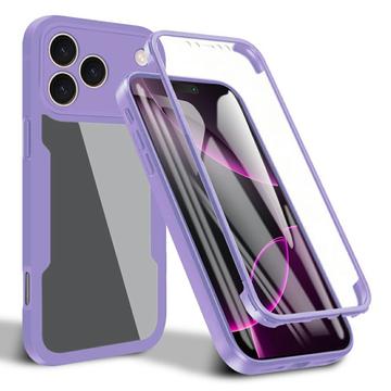iPhone 17 Pro 360 Beskyttelse Cover - Lilla / Klar