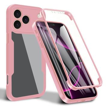 iPhone 17 Pro 360 Beskyttelse Cover - Pink / Klar