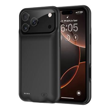 iPhone 17 Pro Backup Battericover - 6000mAh - Sort