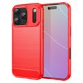 iPhone 17 Pro Børstet TPU Cover - Karbonfiber