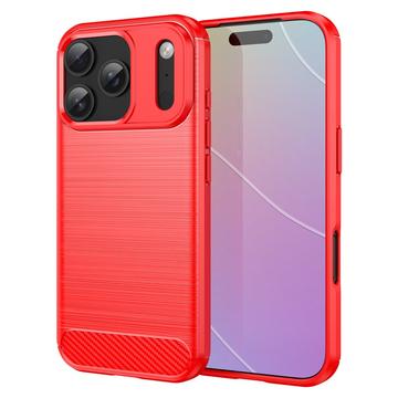 iPhone 17 Pro Børstet TPU Cover - Karbonfiber