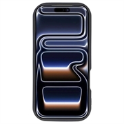 iPhone 17 Pro TPU-cover med Sommerfugleprint - Lilla / Sort