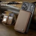 iPhone 17 Pro Caseme C22-etui RFID-kortpung - brun