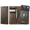 iPhone 17 Pro Caseme C49 2-i-1 aftagelig pungetui - MagSafe-kompatibel, RFID - Kaffe