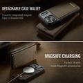 iPhone 17 Pro Caseme C49 2-i-1 aftagelig pungetui - MagSafe-kompatibel, RFID - Kaffe