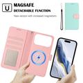 iPhone 17 Pro aftageligt pungetui med MagSafe, RFID-beskyttelse og håndrem - Mynte / Pink