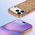 iPhone 17 Pro Galvaniseret glitter cover - MagSafe-kompatibel - Guld