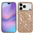iPhone 17 Pro Galvaniseret glitter cover - MagSafe-kompatibel - rosaguld