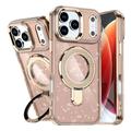 iPhone 17 Pro Glitter Hybrid cover med kickstand - MagSafe-kompatibel