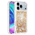 iPhone 17 Pro Glitter Quicksand TPU Cover - Guldhjerter
