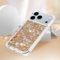 iPhone 17 Pro Glitter Quicksand TPU Cover - Guldhjerter