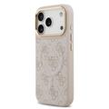 iPhone 17 Pro Guess 4G Gold Frame Cover - MagSafe-kompatibelt - lyserødt