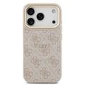 iPhone 17 Pro Guess 4G Gold Frame Cover - MagSafe-kompatibelt - lyserødt