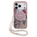iPhone 17 Pro Guess IML Flowers cover med perlerem