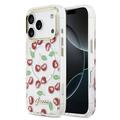 iPhone 17 Pro Guess IML Glitter Cherry Hybrid Cover - MagSafe-kompatibelt - Gennemsigtigt