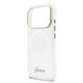 iPhone 17 Pro Guess IML Glitter Script Rem Cover - MagSafe-kompatibelt - Gennemsigtig
