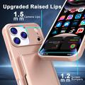 iPhone 17 Pro Hybrid Cover med Spejl og Kortholder - Pink
