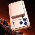 iPhone 17 Pro Hybrid Cover med Spejl og Kortholder - Pink
