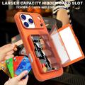 iPhone 17 Pro Hybrid Cover med Spejl og Kortholder - Orange
