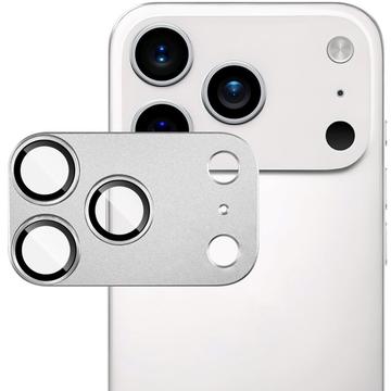 iPhone 17 Pro Imak Fulddækkende kameralinsebeskytter i metal og hærdet glas - Sølv