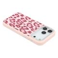 iPhone 17 Pro Jaucase magnetisk hybrid-cover med leopardprint - Pink