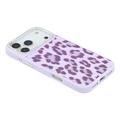 iPhone 17 Pro Jaucase magnetisk hybrid-cover med leopardprint - Lilla