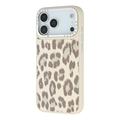 iPhone 17 Pro Jaucase magnetisk hybrid-cover med leopardprint - Hvid