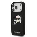 iPhone 17 Pro Karl Lagerfeld Double Heads MagSafe cover i flydende silikone - sort