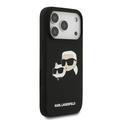 iPhone 17 Pro Karl Lagerfeld Double Heads MagSafe cover i flydende silikone - sort
