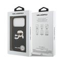 iPhone 17 Pro Karl Lagerfeld Double Heads MagSafe cover i flydende silikone - sort
