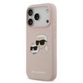 iPhone 17 Pro Karl Lagerfeld Double Heads MagSafe cover i flydende silikone - Pink