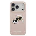 iPhone 17 Pro Karl Lagerfeld Double Heads MagSafe cover i flydende silikone - Pink