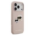 iPhone 17 Pro Karl Lagerfeld Double Heads MagSafe cover i flydende silikone - Pink